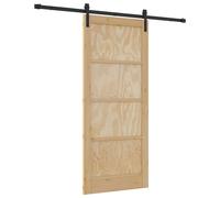 Porte coulissante vidaXL, 86 x 198,5 cm, en bois massif de pin