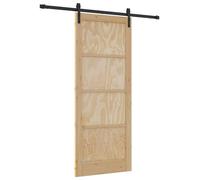 Porte coulissante vidaXL, 86 x 211 cm, en bois massif de pin