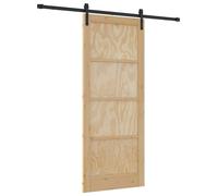 Porte coulissante vidaXL, 86 x 211 cm, en bois massif de pin