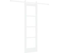 Porte coulissante vidaXL blanche 61 x 198,5 cm en pin massif et verre