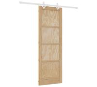 Porte coulissante vidaXL, couleur naturelle et blanche, 73,5 x 211 cm