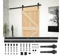 Porte coulissante vidaXL, couleur naturelle et noire, 80 x 210 cm