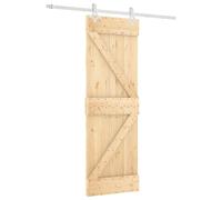 Porte coulissante vidaXL, finition naturelle et blanche, 70 x 210 cm, pin massif