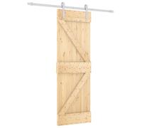 Porte coulissante vidaXL, finition naturelle et blanche, 70 x 210 cm, pin massif