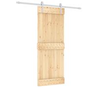 Porte coulissante vidaXL, finition naturelle et blanche, 80 x 210 cm, pin massif