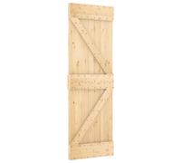 Porte coulissante vidaXL, finition naturelle et noire, 70 x 210 cm, pin massif