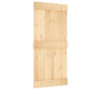 Porte coulissante vidaXL NARVIK, finition naturelle et noire, 100 x 210 cm (213,5 cm)