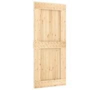 Porte coulissante vidaXL NARVIK, finition naturelle et noire, 90 x 210 cm (213,5 cm)