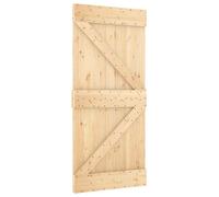 Porte coulissante vidaXL NARVIK, finition naturelle et noire, 95 x 210 cm (213,5 cm)