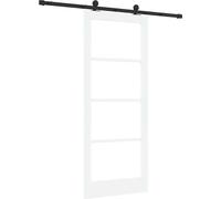 vidaXL Porte coulissante ORKDAL blanc et noir 83 x 202 cm