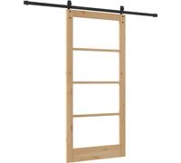 Porte coulissante vidaXL ORKDAL Nature 93 x 202 cm en pin massif et verre