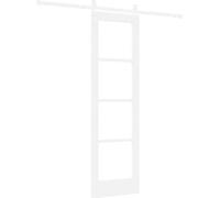Porte coulissante vidaXL ORKDAL, blanche, 61 x 198,5 cm, en pin massif et verre