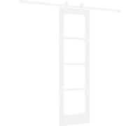 Porte coulissante vidaXL ORKDAL, blanche, 61 x 198,5 cm, en pin massif et verre