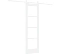 Porte coulissante vidaXL ORKDAL, blanche, 61 x 198,5 cm, en pin massif et verre