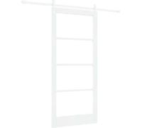 Porte coulissante vidaXL ORKDAL blanche 93 x 202 cm en pin massif et verre