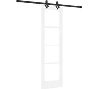 Porte coulissante vidaXL ORKDAL blanche et noire 61 x 198,5 cm