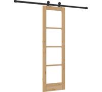 Porte coulissante vidaXL ORKDAL, finition naturelle et noire, 61 x 198,5 cm