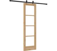 Porte coulissante vidaXL ORKDAL, finition naturelle et noire, 61 x 198,5 cm