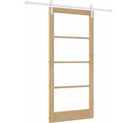 Porte coulissante vidaXL ORKDAL Nature 93 x 202 cm en pin massif et verre