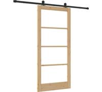 Porte coulissante vidaXL ORKDAL Nature 93 x 202 cm en pin massif et verre