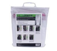 Porte coupe poussière pré-assemblée True Products B5017C1, 1 kit de porte avec fermeture Éclair rouge - transparente