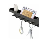 Porte-Courrier Et Porte-Clés Mural Élégant Avec 6 Crochets - Organiseur Durable En Acier Inoxydable Pour Entrée