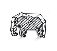 Porte-courrier mural ou à poser - KIKKERLAND - Éléphant décoratif - Mural ou à poser - Métal - Gris - 20 x 13,5 x 9,5 cm