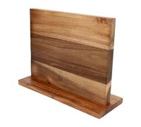 Porte-couteau Magnétique Double Face, Bois Dur | Peut Contenir le Chef, le Pain, les Couteaux D'office, évite les Dommages à la Lame, Base Stable, Rangement Peu Encombrant