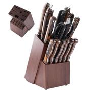 Porte-couteaux de Cuisine Organisateur en Bois avec 14 Fentes