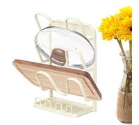 Porte-Couvercles De Poêle Support Multi-Étages avec Plateau Égouttoir | Rangement de Cuisine pour Couvercles Pour Planche à Découper Cuillère Louche Armoire Plan de Travail
