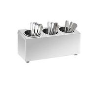 vidaXL Range-couverts 3 compartiments Rectangulaire Acier inoxydable
