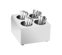 vidaXL Range-couverts 4 compartiments Carré Acier inoxydable