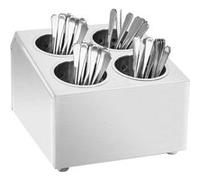 vidaXL Range-couverts 4 compartiments Carré Acier inoxydable