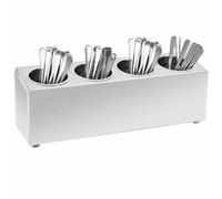 vidaXL Range-couverts 4 compartiments Rectangulaire Acier inoxydable