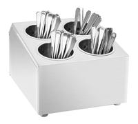 vidaXL Range-couverts 4 compartiments Carré Acier inoxydable