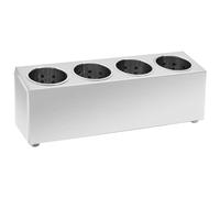 Porte-couverts 4 grilles Rectangulaire Acier inoxydable