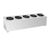 Porte-couverts 5 grilles Rectangulaire Acier inoxydable