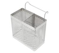 Porte-couverts à sécher Panier suspendu rectangulaire à en acier inoxydable pour suspendre la vaisselle Égouttoir avec crochets pour cuisine (compartiments doubles)