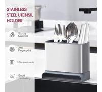 Porte-couverts en acier inoxydable, range-couverts, organiseur pour évier de cuisine