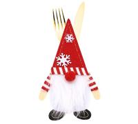 Porte-Couverts Gnome De Noël Pochette À Couverts En Forme De Gnomes En | Présentoir de table à couverts festif Pour Repas Fête Réveillon Maison Cuisine Intérieur Appartement Dîner Festif B