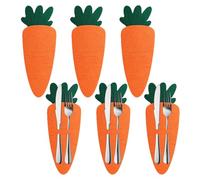 Porte-couverts mignons 6 pièces de rangement mignonnes | Repose-cuillère de Pâques et sac à couverts pour cuillères, fourchettes, couteaux, coupe, style campagnard, cuisine