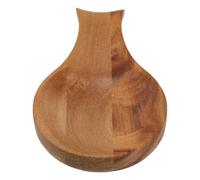Porte-cuillère Cuisine en Bois D’acacia, Support Cuillère la Élégant | Repose-ustensiles Rustique, Surface Lisse, Grain Visible, Protège le Plan de Travail, Près du Fourneau