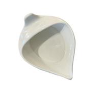 Porte-cuillère en Céramique Blanc, Support la Cuisine Simple | Finition Lisse, Bords Arrondis, Forme Créative, Usage Près du Fourneau, pour Café et Table