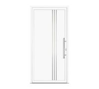 Porte d entrée 200 x 90 cm, Blanc, modèle pvc Vitry-sur-Seine, 900 x 2000 mm, serrure 3 points, entièrement personnalisable