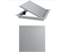 Porte d'accès durable en alliage d'aluminium, plaque murale à pousser pour ouvrir, panneau d'accès de plomberie pour mur/plafond, gris, 12x20in / 30,5 x 50,8 cm - Installation facile, utilisation