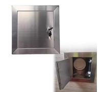 Porte d'accès en acier inoxydable avec serrure et clé, trappe de service de plomberie carrée de petite taille, panneau d'accès au grenier de VR pour cloisons sèches, couvercle de trou mural