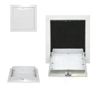 Porte d'accès grenier en alliage d'aluminium 45 x 50 cm avec ouverture à tirette Installation facile pour murs et plafonds Idéal pour l'accès à la plomberie
