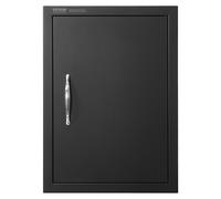 Porte d'accès pour barbecue, porte simple pour cuisine d'extérieur de 415 x 570 mm, porte à encastrer avec plaque froide, porte murale verticale avec poignée, pour îlot de barbecue, station de cuisson