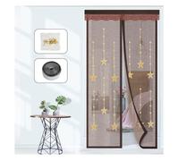 Porte de balcon moustiquaire, aimant de porte moustiquaire Rideau magnétique moustiquaire anti-insectes, sans perçage 140x220cm