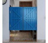 Porte de Café/Porte Saloon, Portillon Bois Double Vantail Style Rustique, Porte Battante de Séparation pour Bar, Cuisine, Salon, Charnières en Acier Inoxydable(Dark Blue,152x90 cm (WxH))